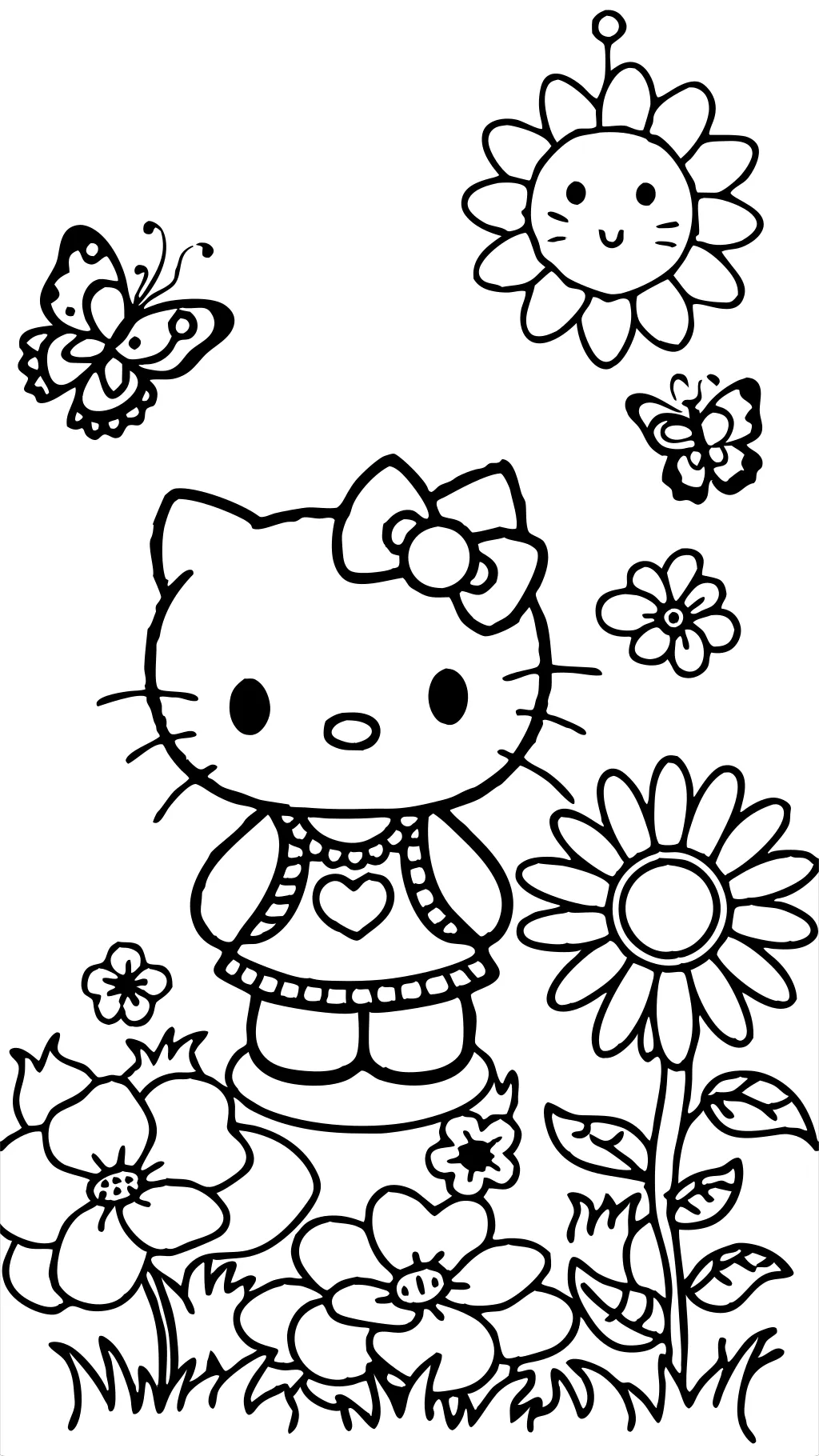 Hello Kitty para colorear